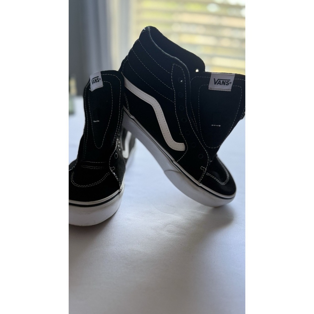Gently Use Adorable Vans Filmore Hi Big Girls' High Top Shoes Size 5 Youth Black